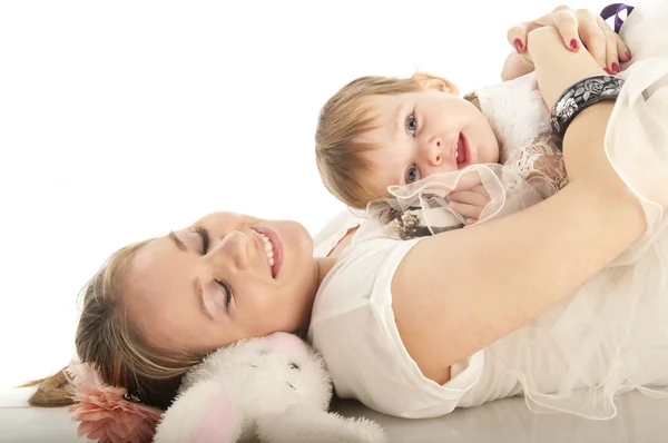 Felice madre con la bambina — Foto Stock