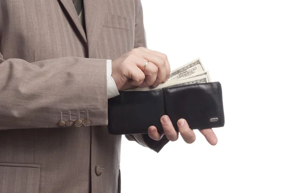Elinde iş adamı cüzdanı — Stok fotoğraf
