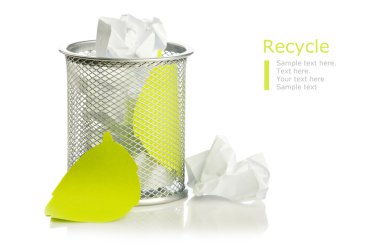 Recycle concept with paper clipart