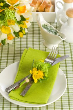 A formal place setting clipart