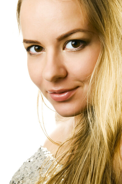 Лицо красивой девушки
