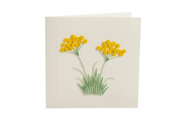 Cartolina con fiori — Foto Stock