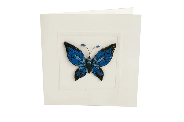 Postcard with butterfly — Stock Photo, Image