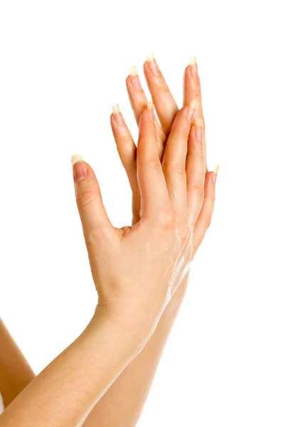 Dames hand geïsoleerd — Stockfoto