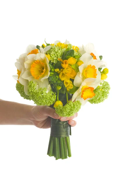 Svatební kytice s Narcis — Stock fotografie