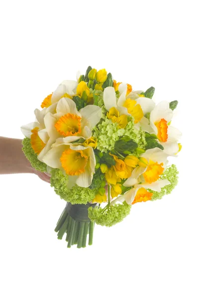 Wedding bouquet with daffodil — Stock Photo, Image
