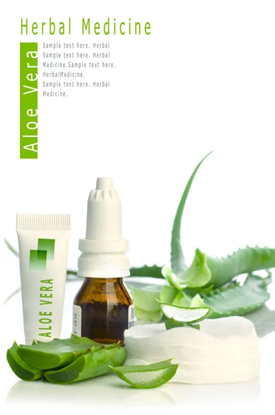 Aloe vera herbal medicine — Stock Photo, Image