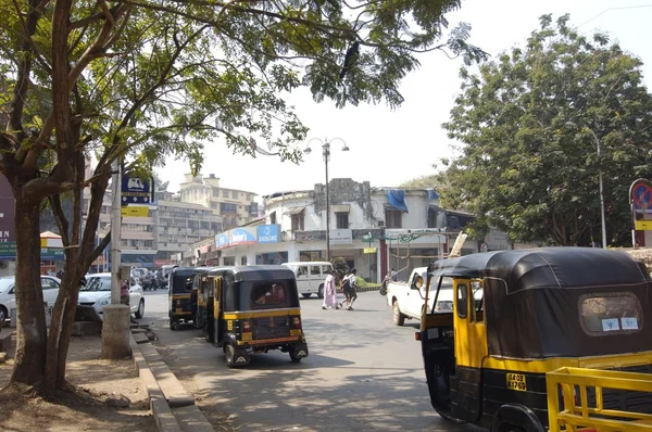 Taxis de auto rickshaw. Panaji. — Foto de Stock