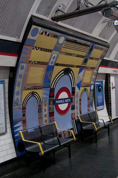 Marmorbogen london tube — Stockfoto