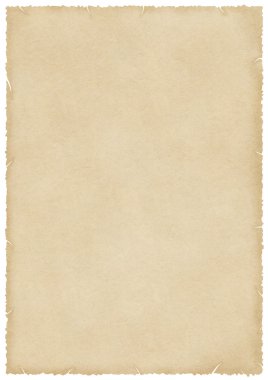 Large stained old paper with burn and torn edges clipart