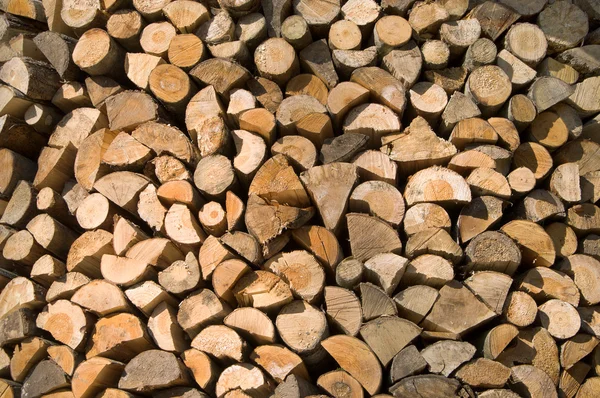 Stack of chopped firewood — Stock Photo, Image