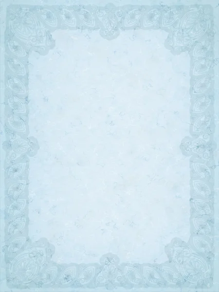 Grande carta decorata vecchio blu — Foto Stock