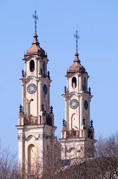 巴洛克风格的教堂塔 — 图库照片