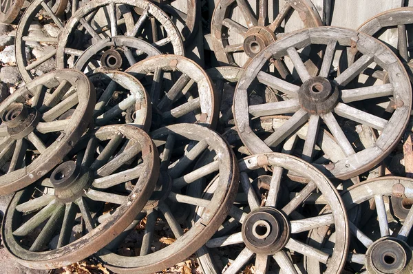 Viejas ruedas de carreta de lana — Foto de Stock