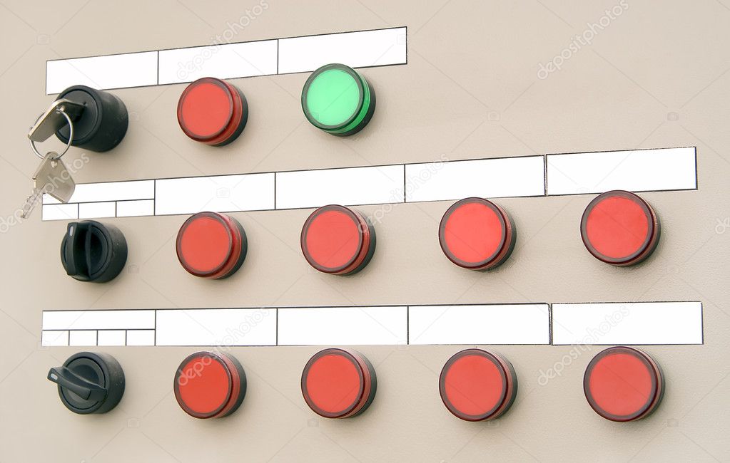 Electrical panel with buttons