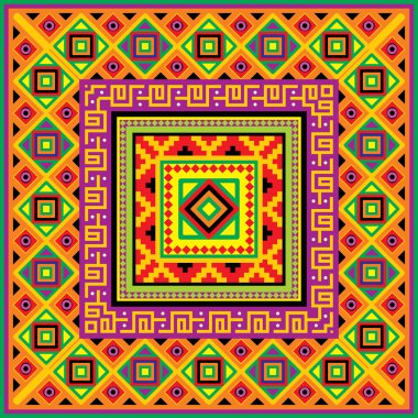 Mexican square background clipart