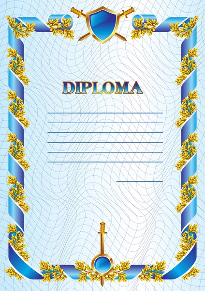 Diploma militar — Archivo Imágenes Vectoriales