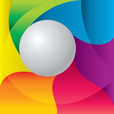 Color background with ball clipart