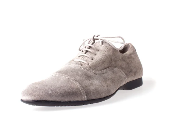 Gray man's shoe isolated on white — Stock Photo, Image