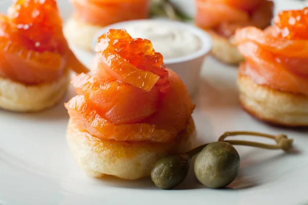 stock image Salmon and Red Caviar