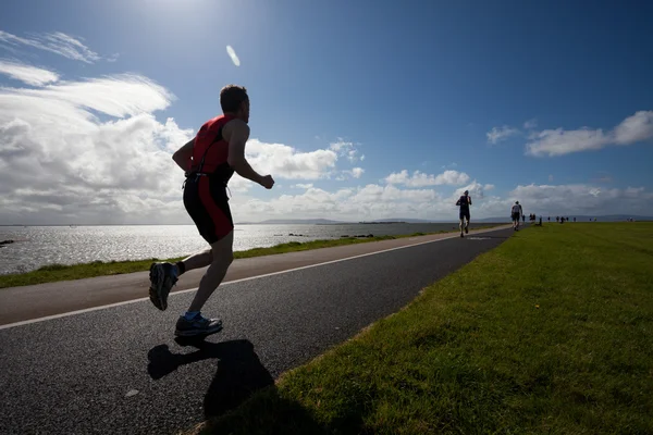 Corredores, triatlón — Foto de Stock