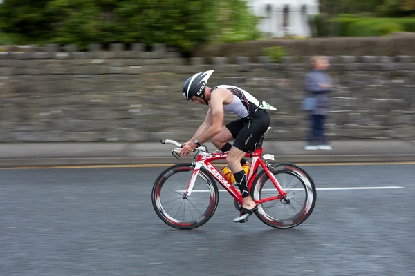 Cyclist, Fergal O Dowd (1134), panning technique Royalty Free Stock Images