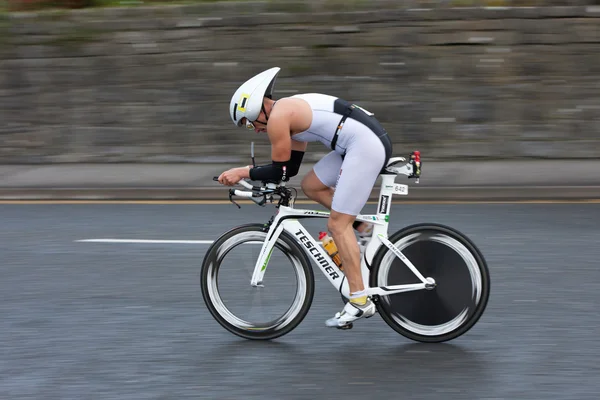 Cyclist, Mark Young (642), panning technique Stock Photo