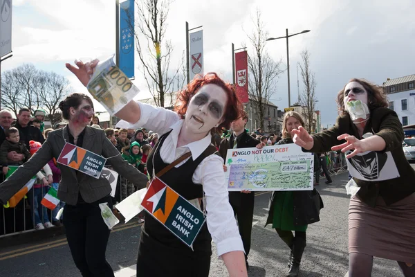 Performers at galway St. Patrick — Stock Photo, Image