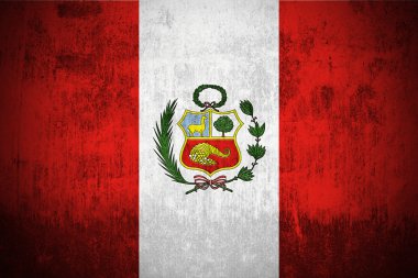 Grunge flag of Peru clipart
