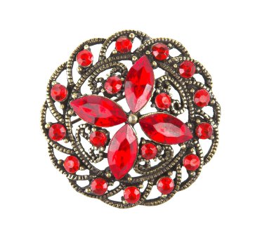 Brooch on white clipart