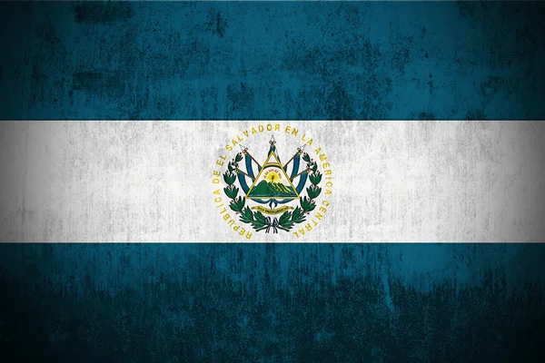 Bandera Grunge de El Salvador — Foto de Stock
