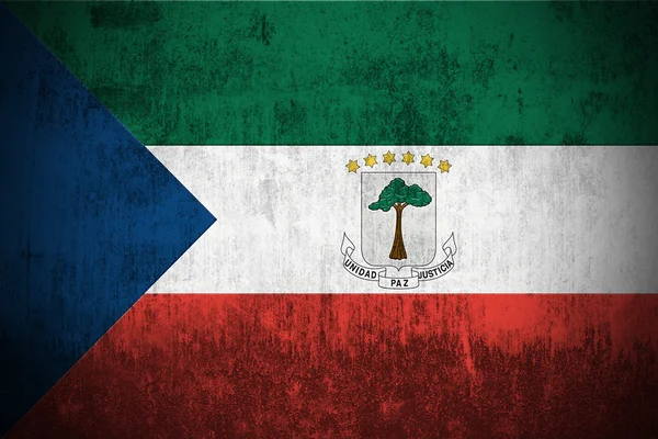 Bandeira de Grunge da Guiné Equatorial — Fotografia de Stock