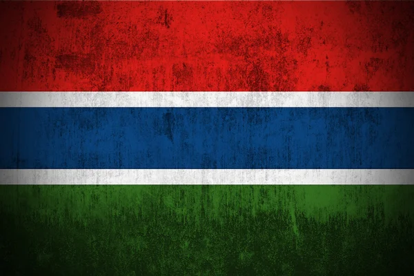 冈比亚的 grunge 旗子 — 图库照片