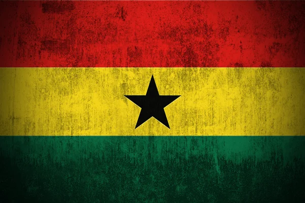 Gana 'nın grunge bayrağı — Stok fotoğraf