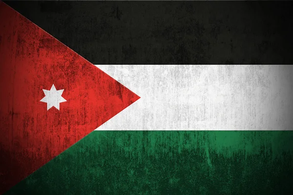 Bandera Grunge de Jordania — Foto de Stock