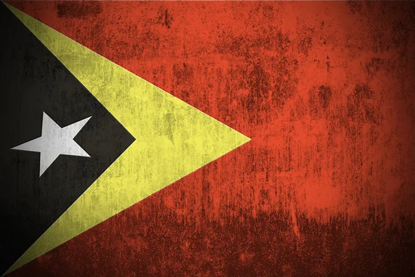 Bandera Grunge de Timor Oriental — Foto de Stock
