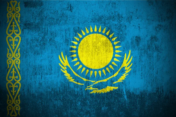 Bandera Grunge de Kazajstán —  Fotos de Stock