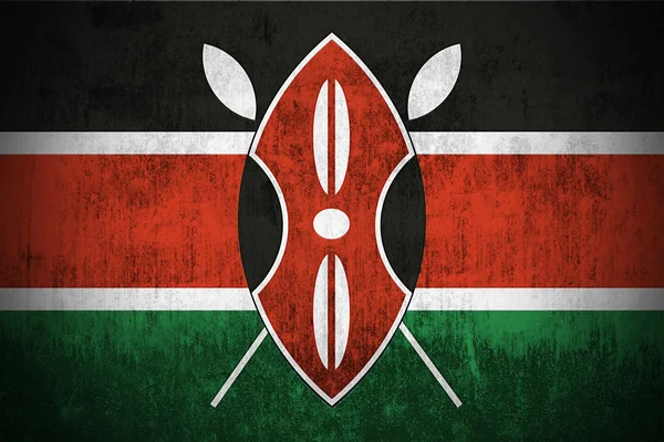 Bandiera grunge del Kenya — Foto Stock