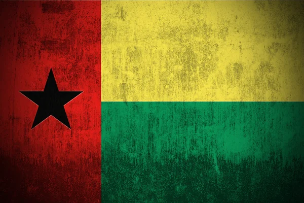 Grunge vlag van Bissau — Stockfoto