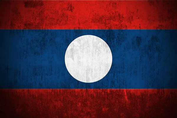 Гранж-флаг Лаоса — стоковое фото
