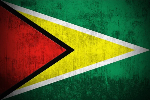 Guyanská vlajka grunge — Stock fotografie