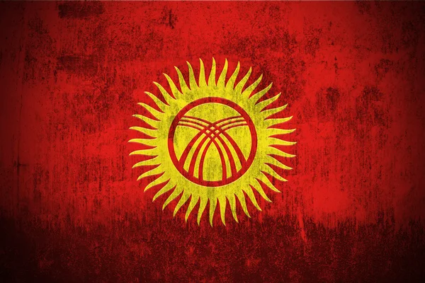 Bandeira Grunge do Quirguistão — Fotografia de Stock