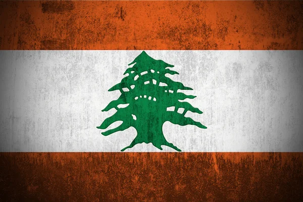 黎巴嫩的 grunge 旗子 — 图库照片