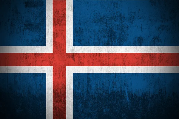 Grunge vlajka Islandu — Stock fotografie