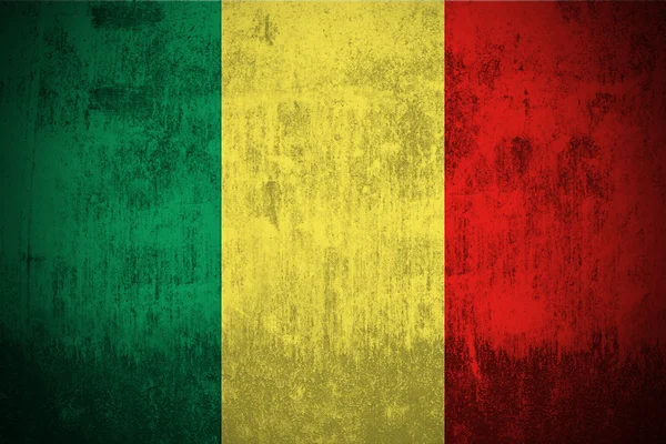Drapeau Grunge du Mali — Photo
