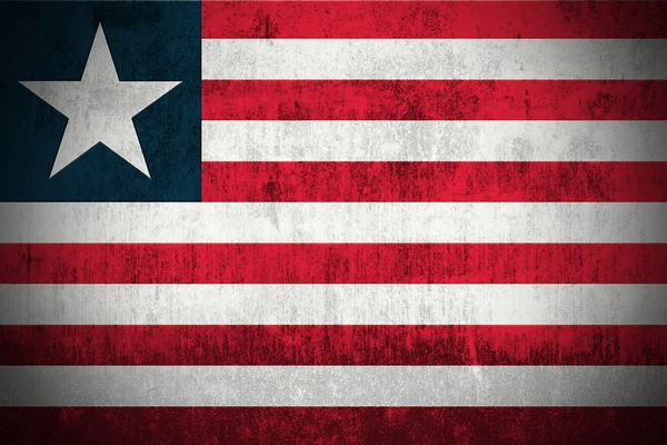 Grunge vlag van liberia — Stockfoto