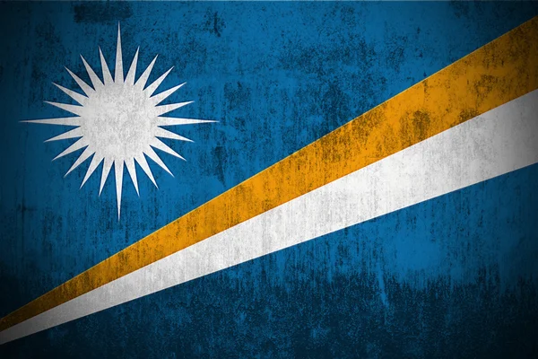Grunge vlag van Marshalleilanden — Stockfoto
