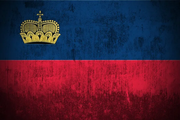 Grunge flag of Liechtenstein — Stock Photo, Image