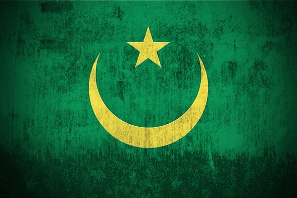 Moritanya Grunge bayrağı — Stok fotoğraf