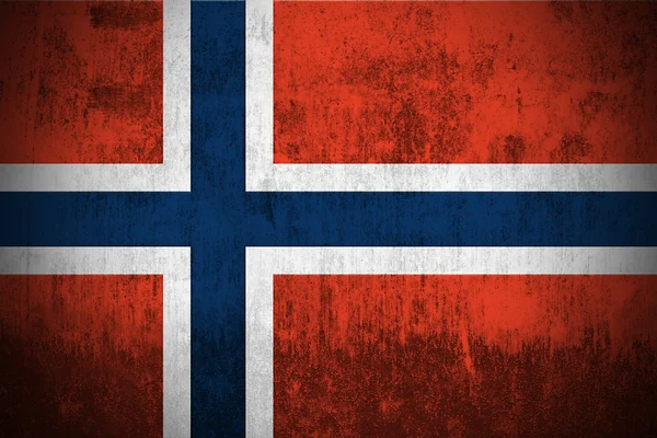 挪威 grunge 旗 — 图库照片